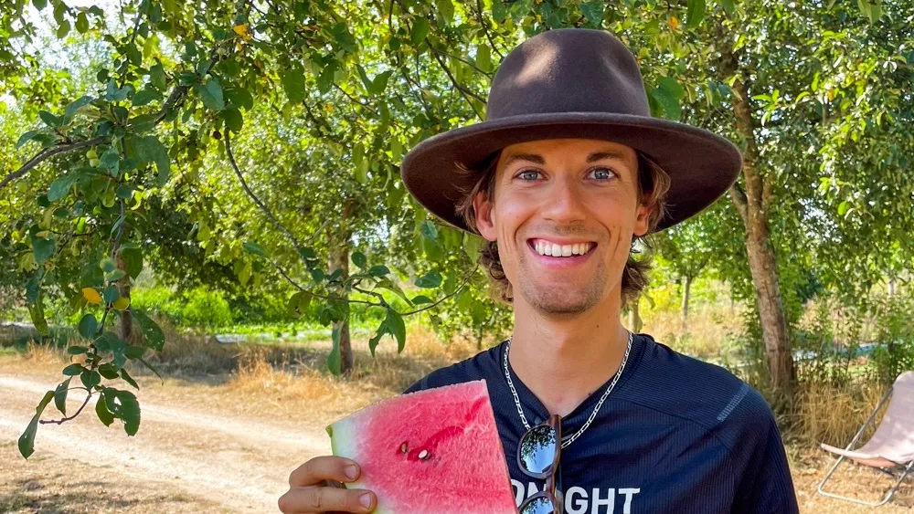 Guillaume Jounel, co-founder of Mana Growers, at the start of the journey in Sydney.
